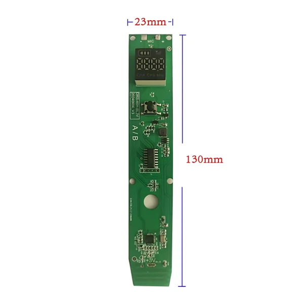 Custom-made JB-style wireless FM auto-tuning microphone cable with one transmitter and two receivers PCB board.