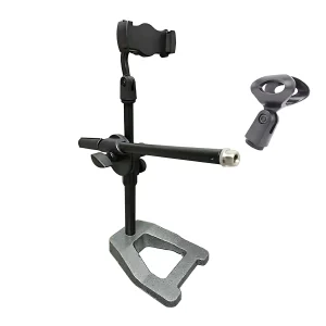 AH-02BL-01 A seat extended rod elbow wave bead word clip short cross bar (clip type) large silver nut microphone clip
