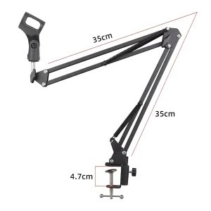 CB-035I-01 cantilever bracket with iron base microphone clip