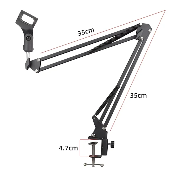 CB-035I-01 cantilever bracket with iron base microphone clip