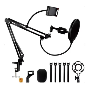 CB-035I-04 cantilever bracket with iron seat BOP plastic shock proof microphone clip Velcro copper conversion plate clip