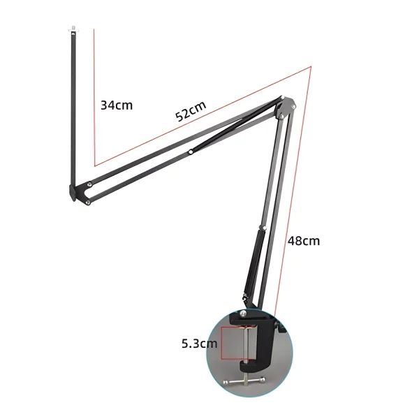 CB-037AL long rod video cantilever bracket aluminum seat