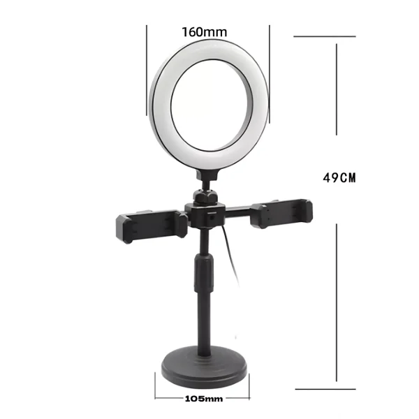 CH-105P-03 16cm fill light lamp 105 plastic disc double phone holder