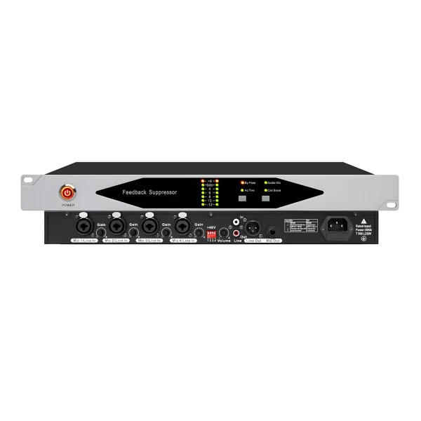 FS-101 4-input 1-output fully automatic digital feedback suppressor