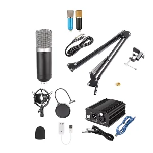 HC-701-03 microphone +35 iron stand + iron shock proof frame + BOP net +USB small sound card + double head cannon line +USB phantom power supply