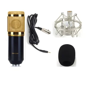 HC-802-01 Microphone + Windproof Cotton + Iron Shockproof Bracket + 3.5mm Audio Cable