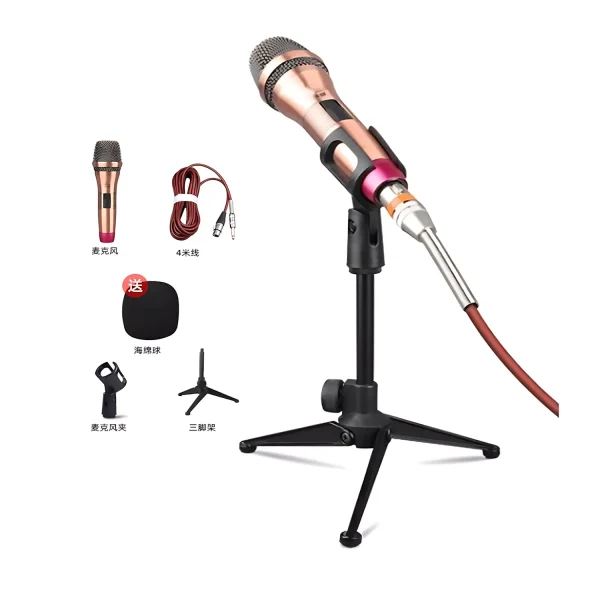 HD-009-S Wired Dynamic Microphone, 4-meter cable, tripod stand