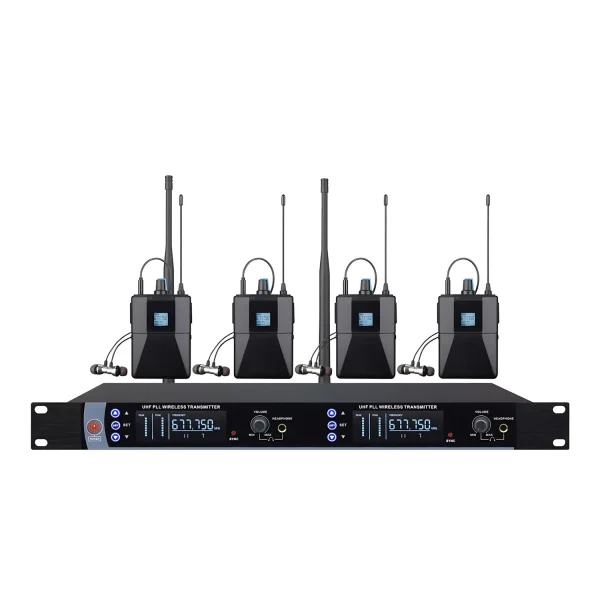 UHF wireless monitoring 1U stereo 200*2 frequency points