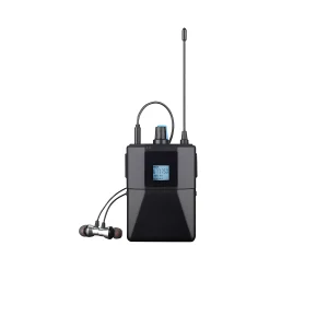 UHF wireless monitoring receives stereo sound from headphones
