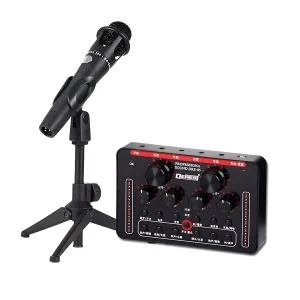 SC-005-02 sound card set E300 handheld microphone raised tripod