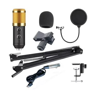 UF-830-01 Cannon USB reverberant microphone 35 iron seat spring clip gold