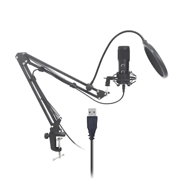 UF-831-02 USB reverberant microphone 35 aluminum seat iron shock black