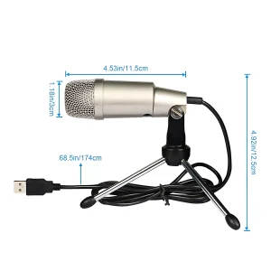 US-301 USB folding microphone small tripod