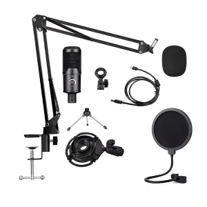 US-619-03 microphone + BOP net + windproof cotton +35 iron bracket + flat plate shock proof + small three feet of magnifying glass