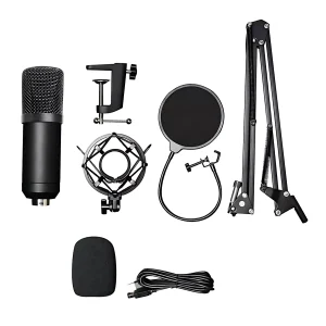 US-708-02 48K flat USB microphone + blowout prevention + windproof cotton +35 aluminum + iron shock proof
