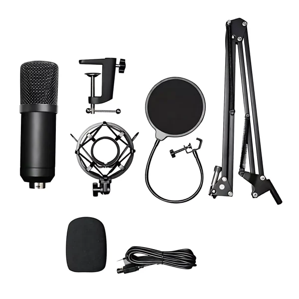US-708-02 48K flat USB microphone + blowout prevention + windproof cotton +35 aluminum + iron shock proof