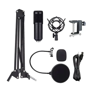 US-809-03 192K USB microphone + blowout preputer + windproof cotton +35 iron seat + iron shock