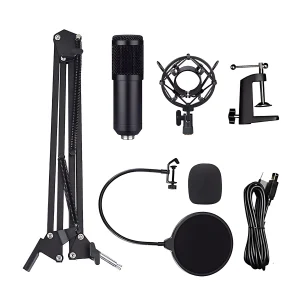 US-809-04 192K USB microphone + blowout preputer + windproof cotton +35 aluminum + iron shock proof