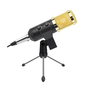 UTF-803-01 3.5 USB Round Mesh Reverb Microphone with Spring Clip Mini Tripod
