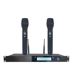 1T2 Digital Wireless Microphone Infrared Frequency Synching AA Battery Aluminum Tube Handheld