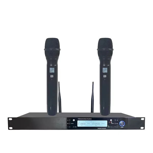1T2 Digital Wireless Microphone Infrared Frequency Synching AA Battery Aluminum Tube Handheld