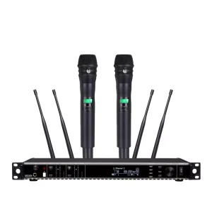 UHF 2T1 True Diversity Wireless microphone Infrared frequency matching handheld