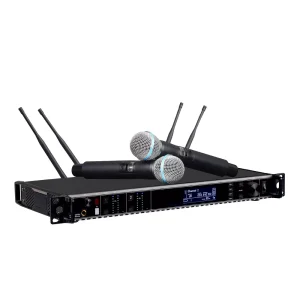UHF 2T1 True Diversity Wireless microphone Infrared frequency matching handheld