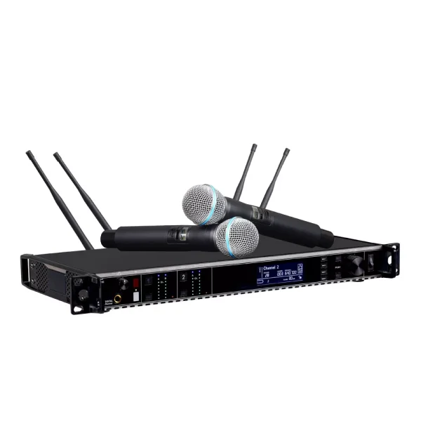 UHF 2T1 True Diversity Wireless microphone Infrared frequency matching handheld
