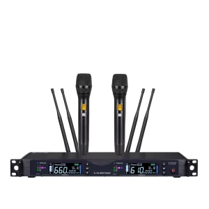 UHF 2T1 True Diversity Wireless microphone Infrared frequency matching handheld