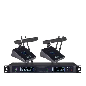 UHF 2T1 True Diversity Wireless microphone Infrared Frequency matching square tube Conference