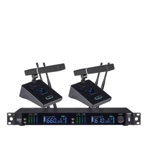 UHF 2T1 True Diversity Wireless microphone Infrared Frequency matching square tube Conference