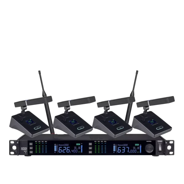 UHF 4T1 wireless microphone infrared frequency matching square conference