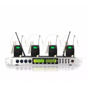 UHF 4T1 wireless microphone infrared frequency matching skin color headband waist bag