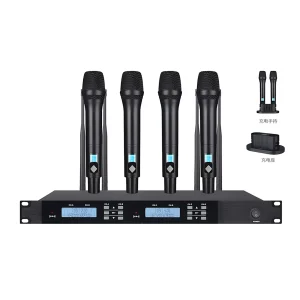 UHF 4T1 wireless microphone infrared frequency handheld charging base