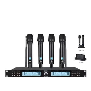 UHF 4T1 wireless microphone infrared frequency handheld charging base