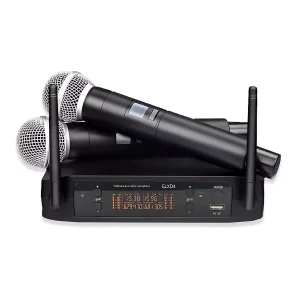 2.4G 2T1 wireless microphone charging LCD handheld