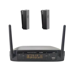 2.4G 2T1 wireless microphone charging square collar clip