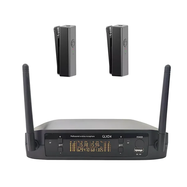 2.4G 2T1 wireless microphone charging square collar clip