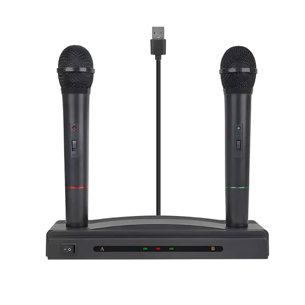 2.4G 2T1 handheld wireless microphone 5V