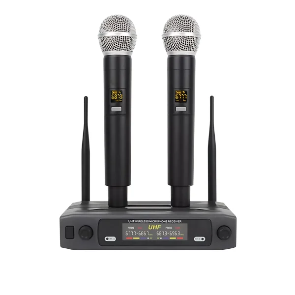 UHF 2T1 handheld wireless microphone