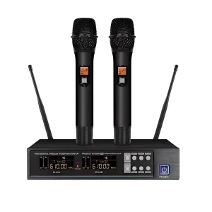 UHF 2T1 handheld wireless microphone