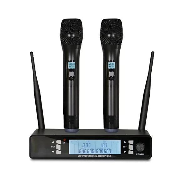 UHF 2T1 handheld wireless microphone
