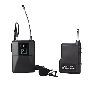 UHF 1T1  micro wireless microphone lapel black
