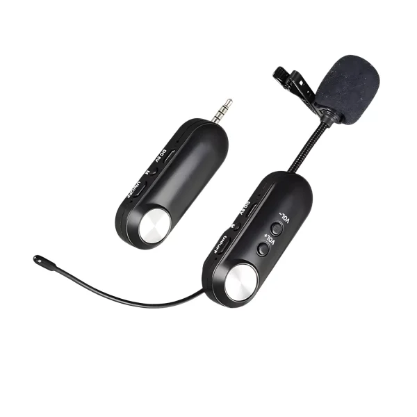 UHF  1T1 micro wireless microphone lapel black