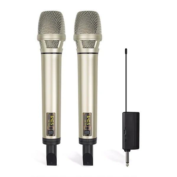 UHF 2T1 miniature wireless microphone handheld