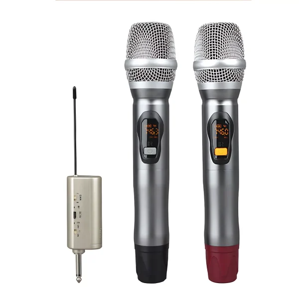 UHF 2T1 miniature wireless microphone handheld