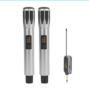 UHF 2T1 miniature wireless microphone handheld